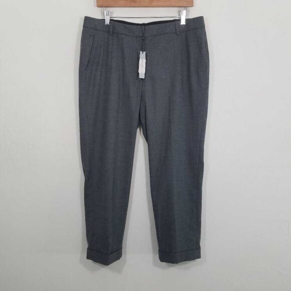 NWT Talbots Wool Signature Lined Dress Pants Gray Size 12